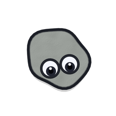 The blob unpainted, bare grey.