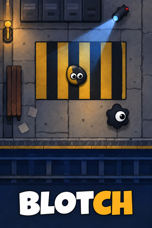 The library capsule: a metro platform with yellow-and-black caution stripes, the wordmark over it.